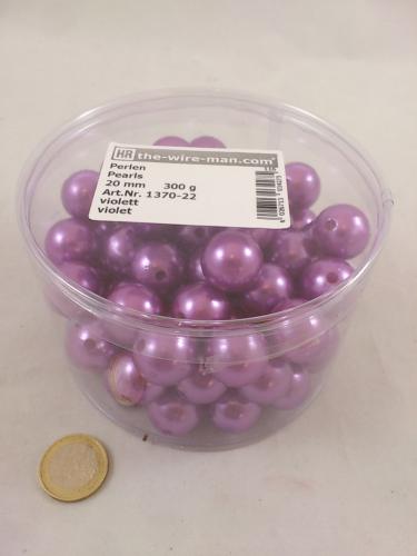 Perlen flieder 20 mm. 300 gr. (+-75st.)